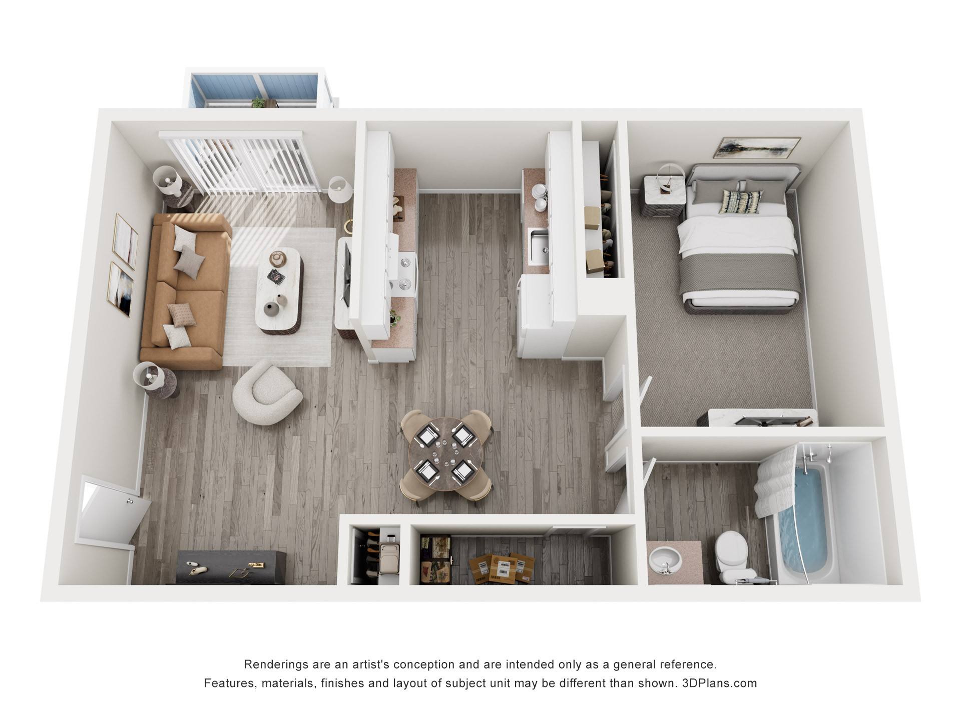1 Bedroom Large floor plan
